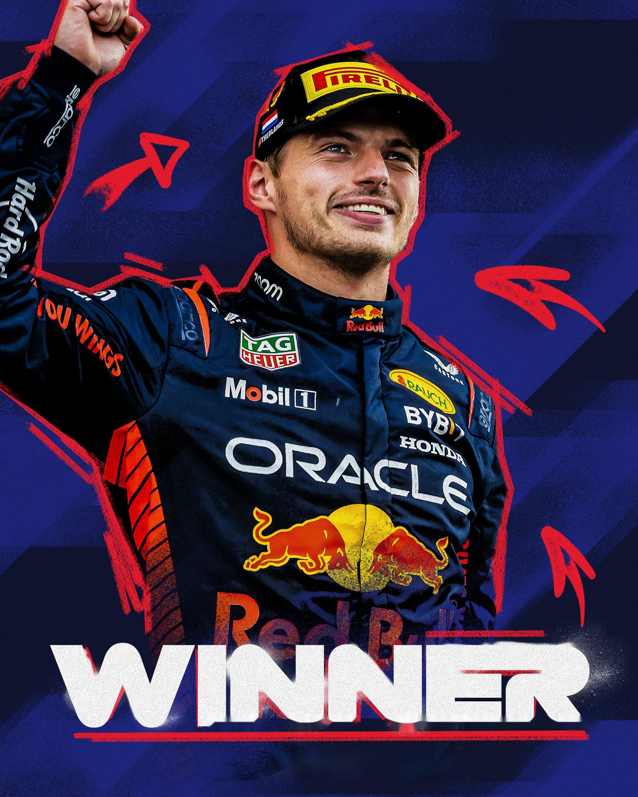 迈凯伦力克红牛车队，维斯塔潘带队取胜